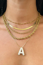 Load image into Gallery viewer, Crystal Bubble Initial Necklace
