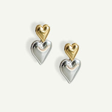 Load image into Gallery viewer, Double Heart Studs
