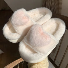 Load image into Gallery viewer, Marshmallow Heart Slippers
